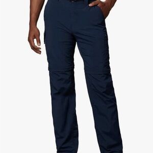 NWT Columbia Mens Silver Ridge Convertible Utility Pants Blue Size 36x 32 Hiking